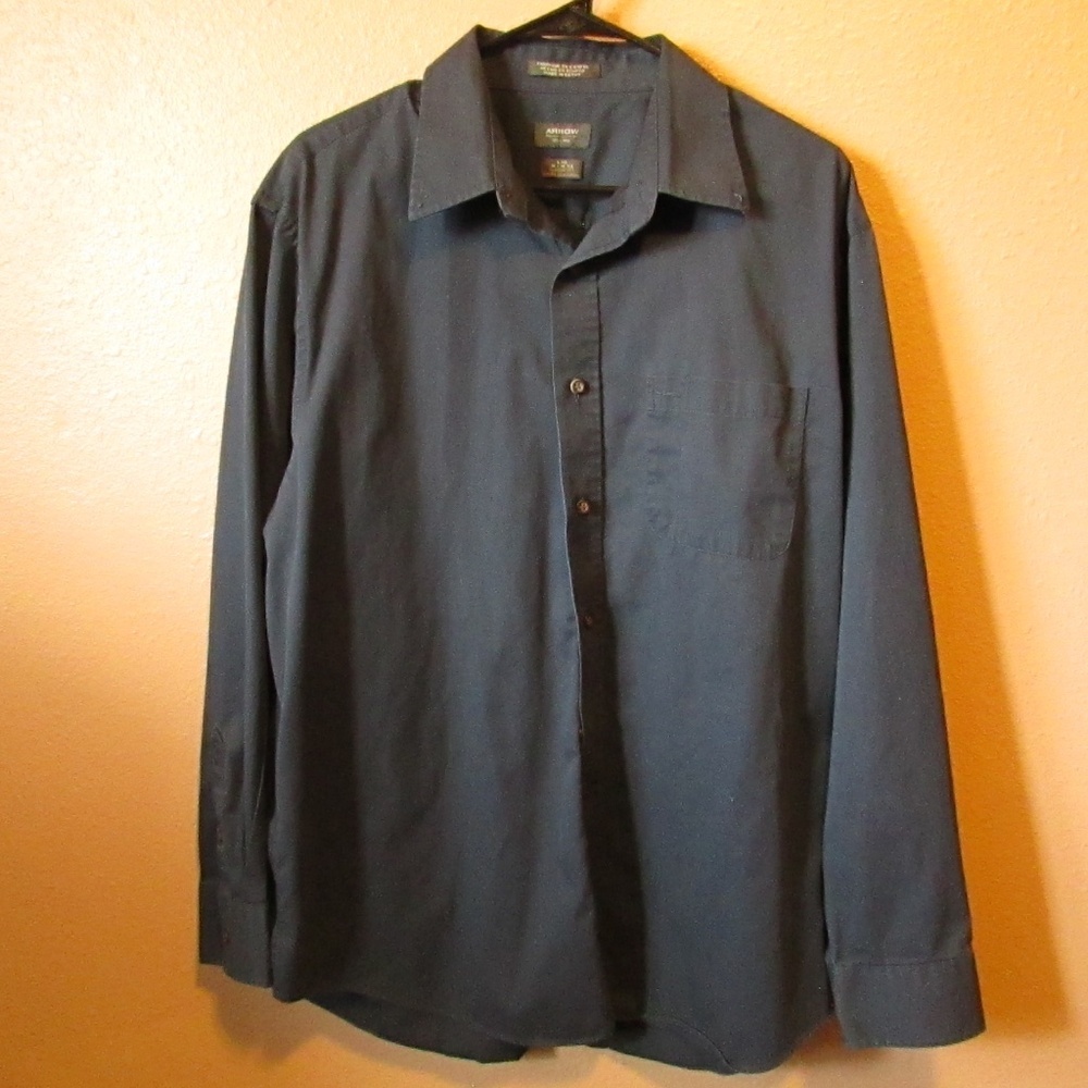 Arrow Men's Casual Button Down Shirt - Dark Blue
